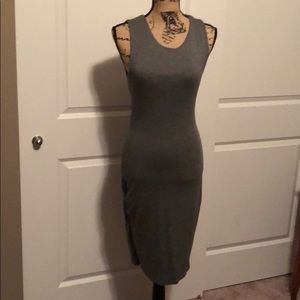 Midi body con dress with cut-out back